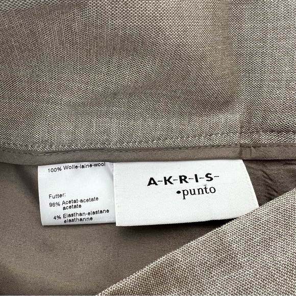 AKRIS PUNTO Karla 100% wool TROUSERS PANTS - Picture 7 of 10